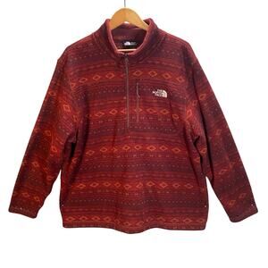 The North Face Tsillan Men XXL 1/4 Zip Nordic Fair Isle Print Fleece Outdoor
